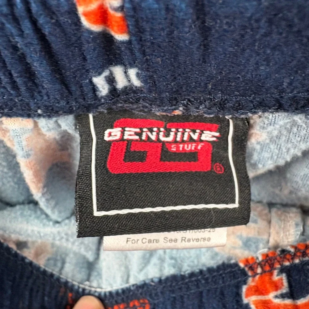 Genuine Stuff Auburn Tigers Fleece Pajama Pants‎ Unisex XL Navy Orange Logo